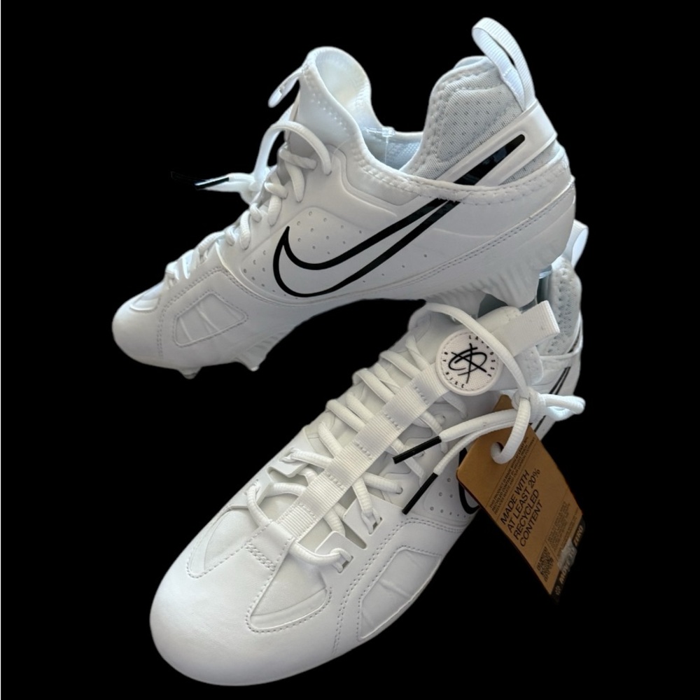 White and Black Athletic Cleats